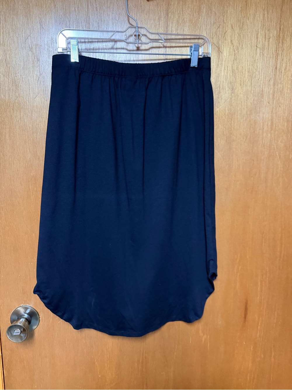 SHEIN Black Midi Skirt with Elastic Waist